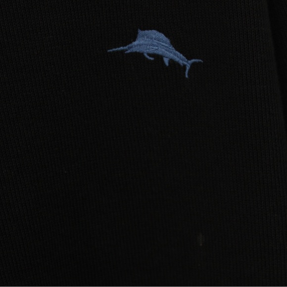 TOMMY BAHAMAS Quarter Zip Jacket Black Blue Size Large - Picture 6 of 12